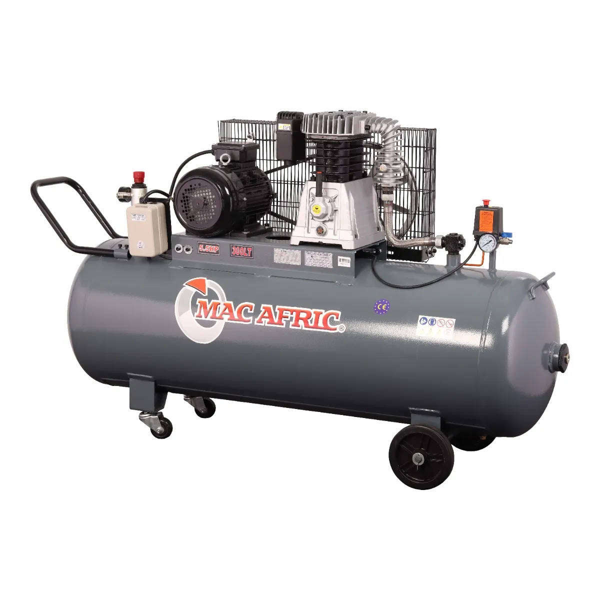 MAC AFRIC 300 Litre 4 kW (6 HP) Belt Driven Compressor  380 V