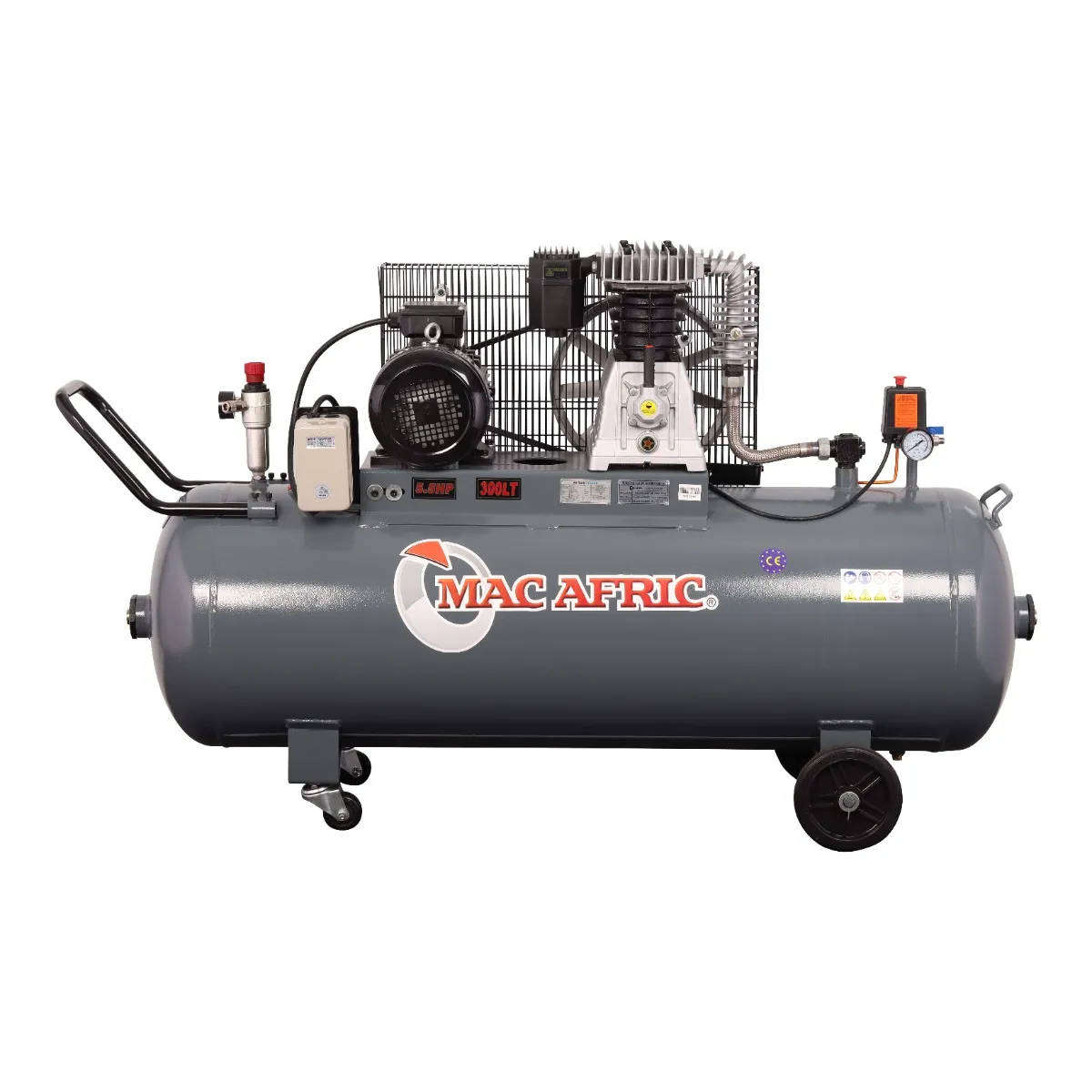 MAC AFRIC 300 Litre 4 kW (6 HP) Belt Driven Compressor  380 V