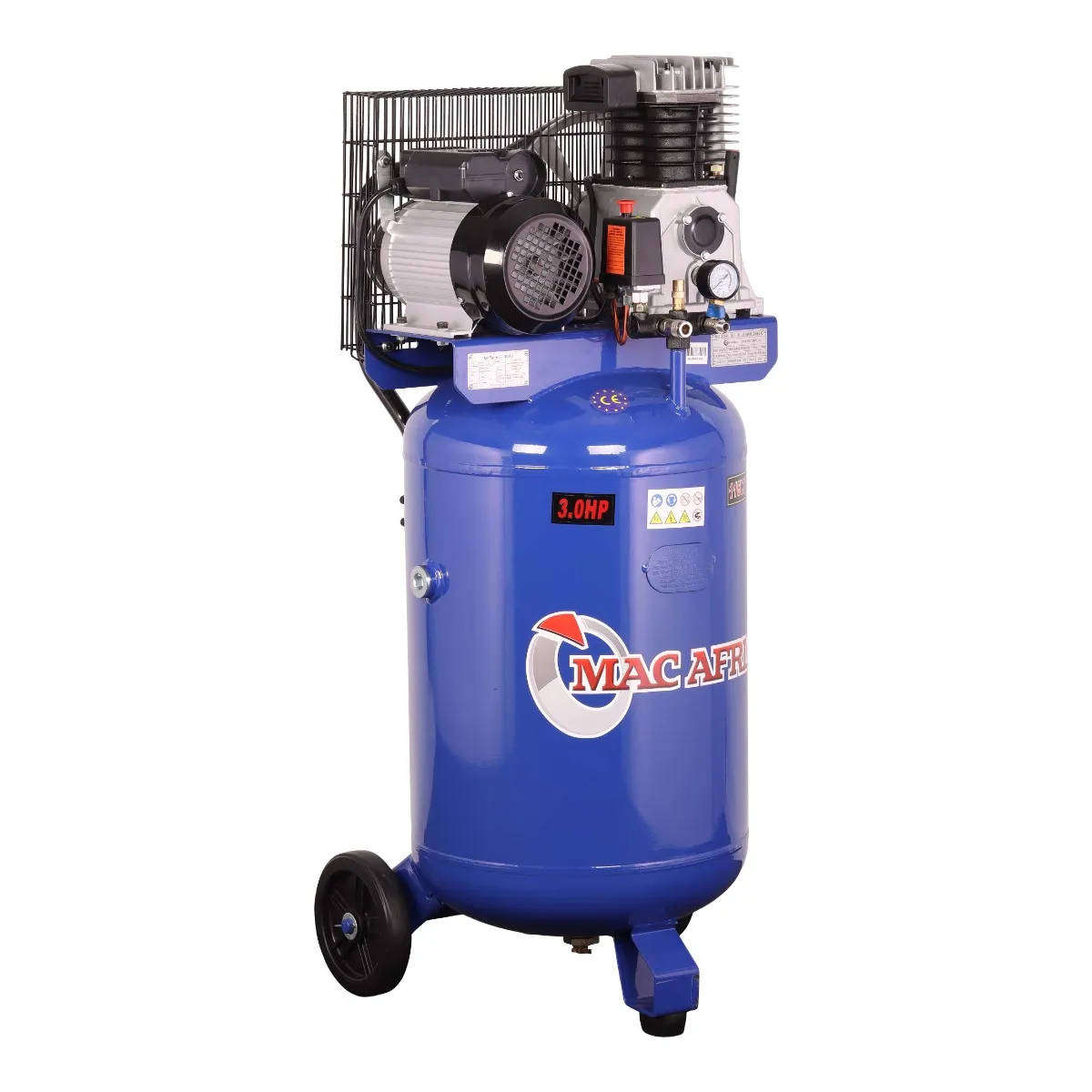 100 Litre 2.2 kW (3 HP) Vertical Space Saver Belt Driven Air Compressor  230 V