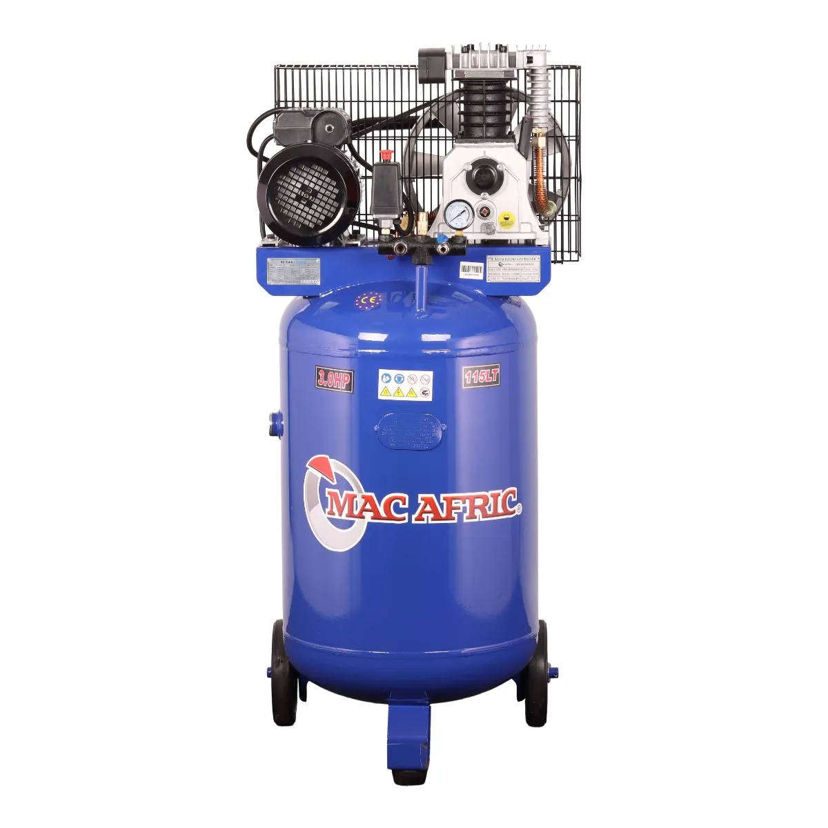 100 Litre 2.2 kW (3 HP) Vertical Space Saver Belt Driven Air Compressor  230 V