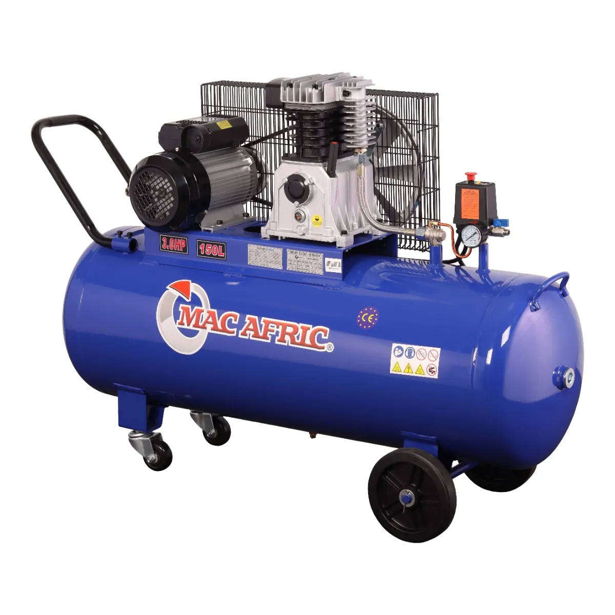 MAC AFRIC 150 Litre 2.2 kW (3 HP) Belt Driven Compressor  230 V