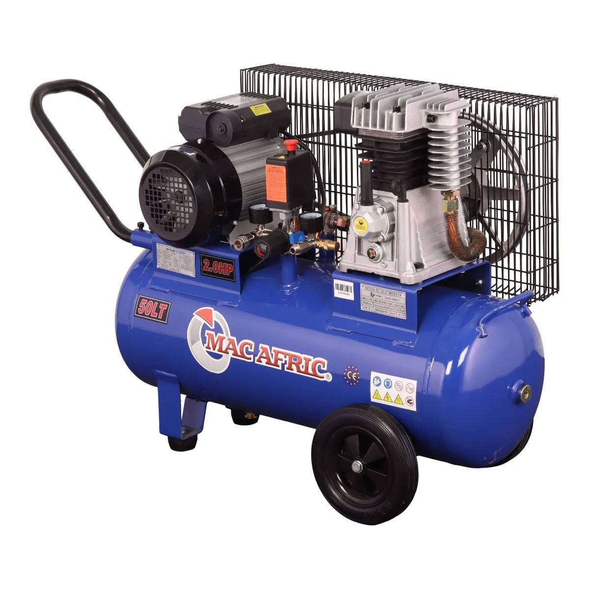 MAC AFRIC 50 Litre 1.5 kW (2 HP) Belt Driven Compressor  230 V
