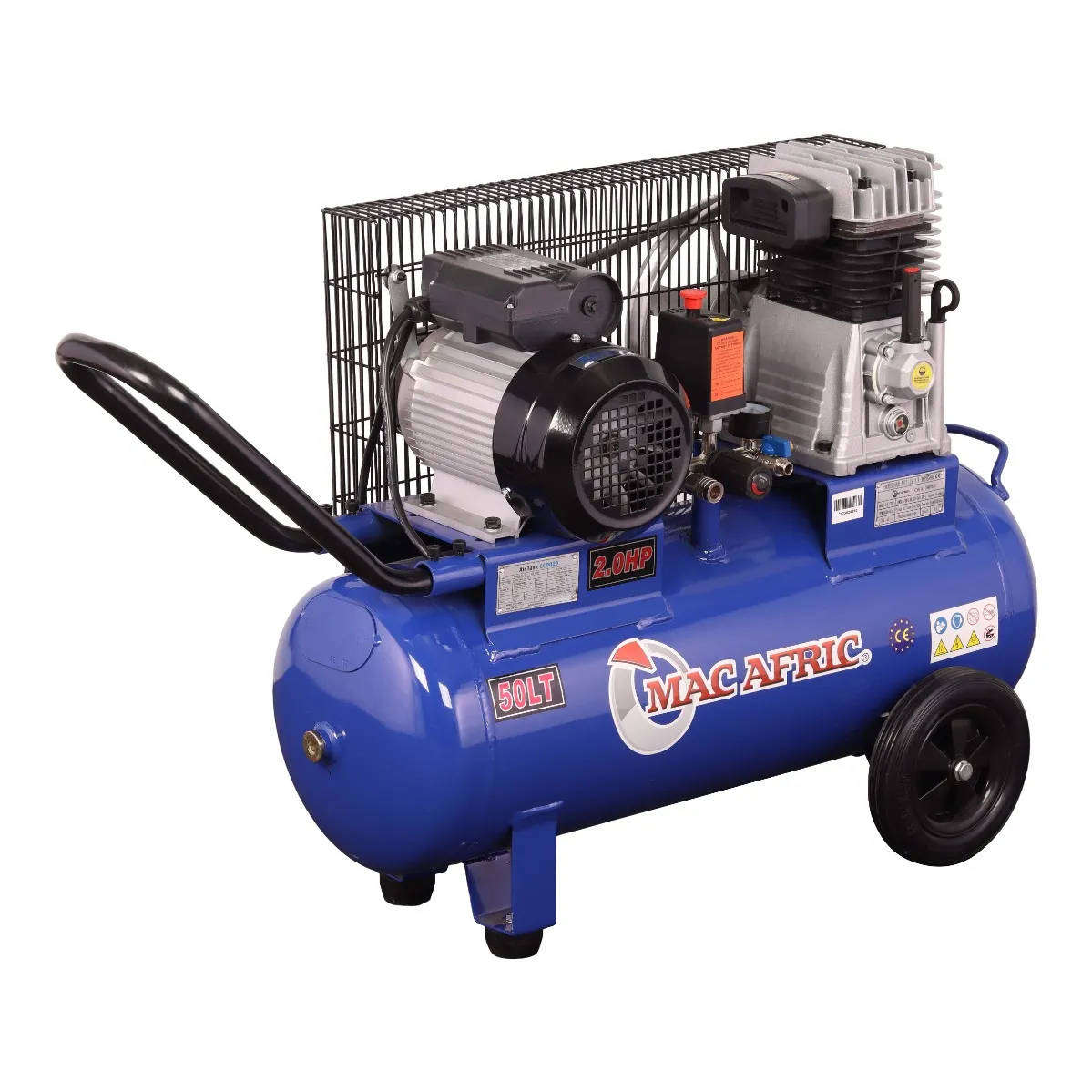 MAC AFRIC 50 Litre 1.5 kW (2 HP) Belt Driven Compressor  230 V