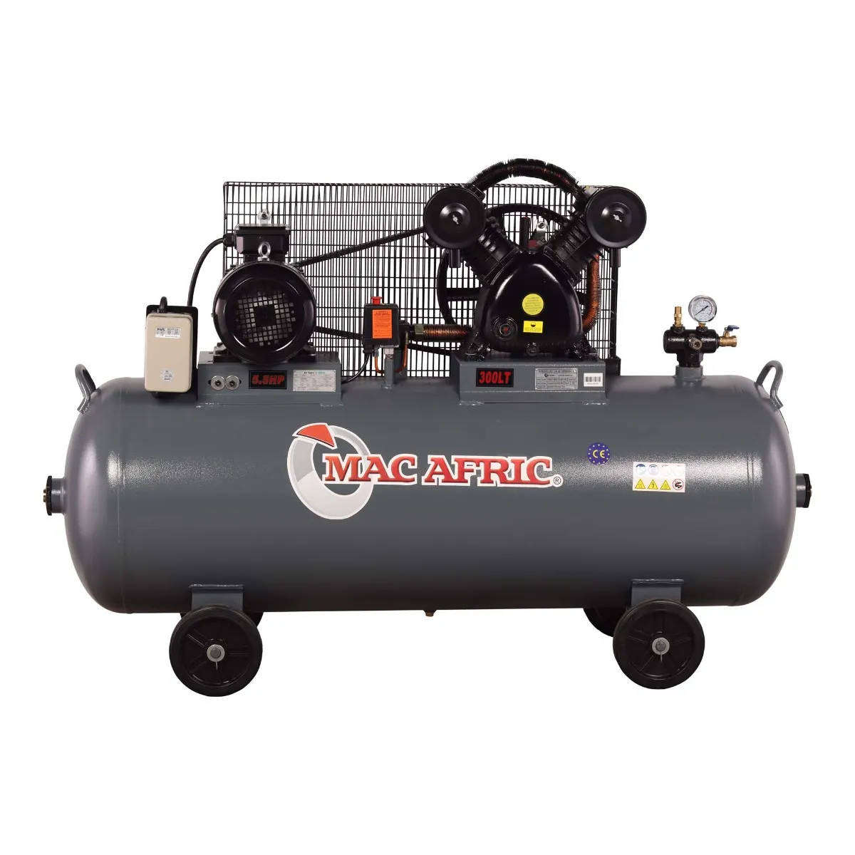 MAC AFRIC 300 Litre 3.6 kW (5 HP) 380 V Belt Driven V-Type Compressor