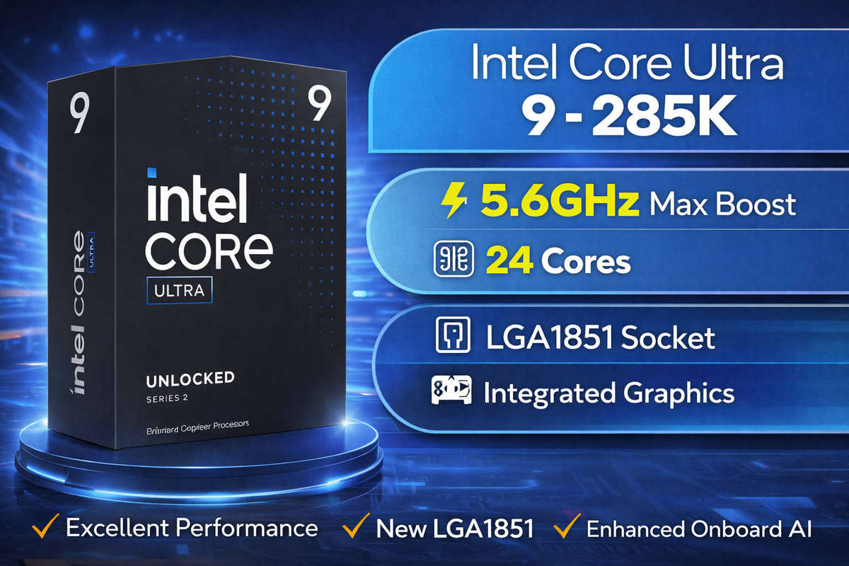 Core Ultra 9 285K 24-Core Desktop Processor with Integrated Graphics  LGA1851