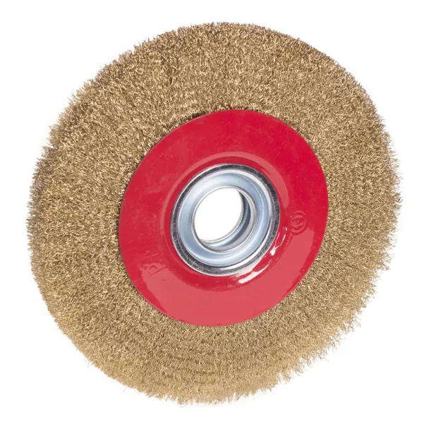 150 mm Crimped Wire Brush for Bench Grinder  Brass