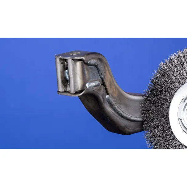 Wide Crimped Steel Wire Wheel Brush for Bench Grinder  200 x 25mm