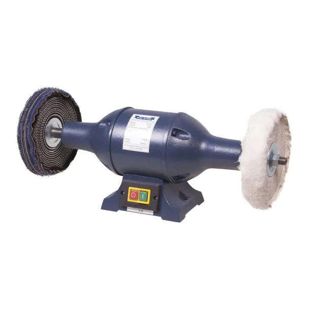 200mm Bench Buffer & Polisher with Hard and Soft Buffing Wheels