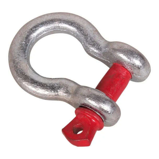 7/16" Galvanised Bow Shackle with Screw Pin  1.5 Ton Load Rating