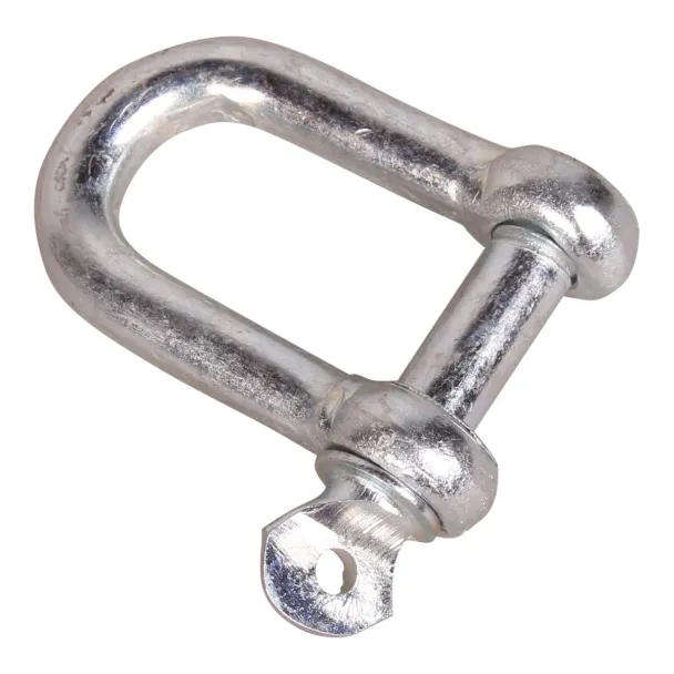 6mm Electric Galvanised D Shackle  100kg Load Capacity