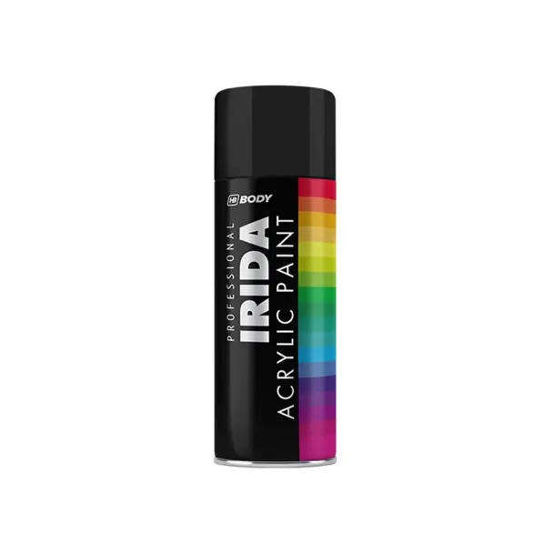 Irida Acrylic Spray Paint  400ml Gloss Black Fast-Dry Aerosol