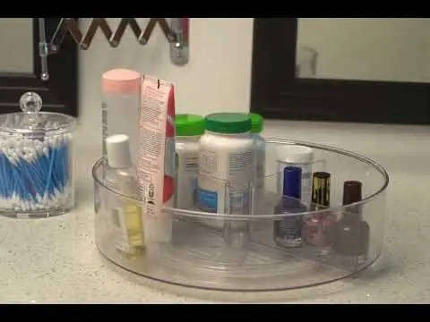 Clear Plastic Divided Storage Turntable 290mm