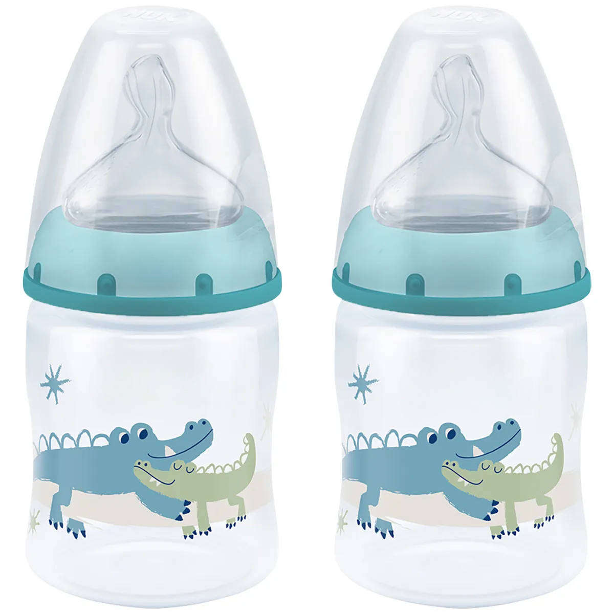 Temperature Control Bottle 150ml With Size 1 Silicone Teat 0-6m Twin Pack - Boy