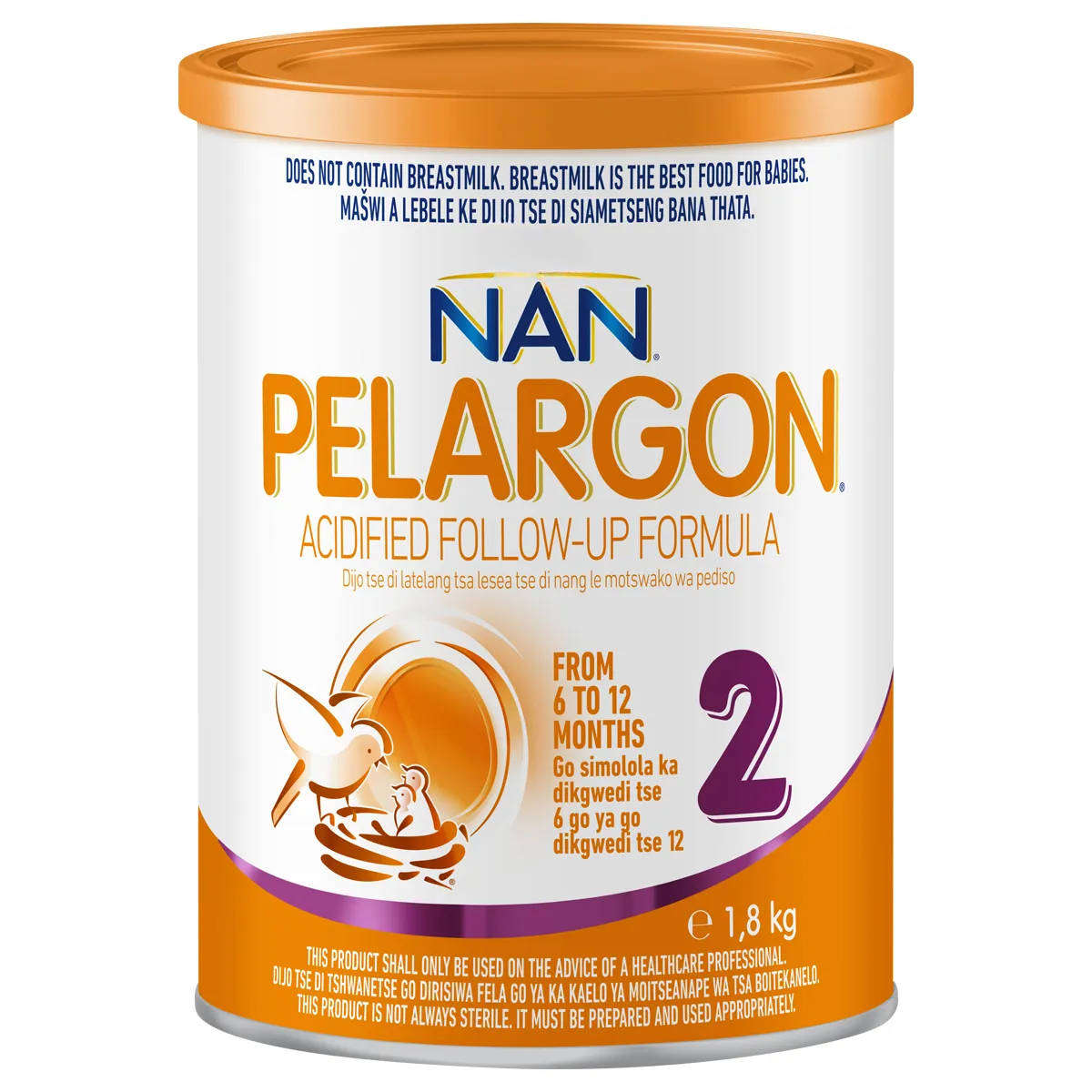 Nan Pelargon Infant Formula Stage 2, 1.8kg