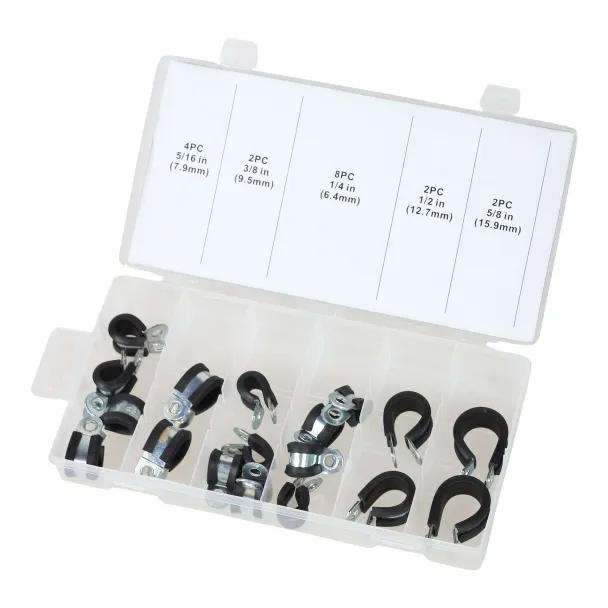 Rubber Insulated Clamp Set  20 Piece Mixed Sizes