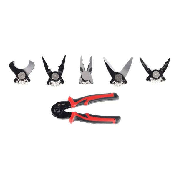 5-in-1 Multifunctional Pliers Tool Kit with Interchangeable Heads