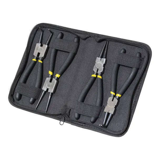 4 PCS 177 mm Circlip Plier Set (I/S & O/S) in Zip Case