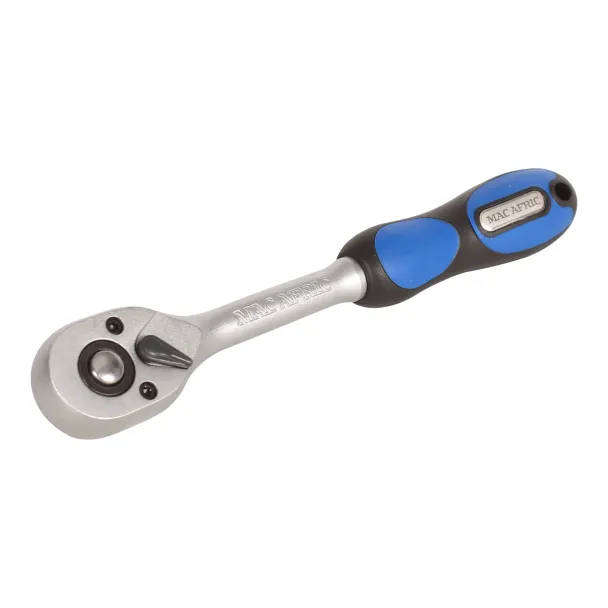 1/4" Drive Chrome Vanadium Ratchet Handle with Rubber Grip  162 mm