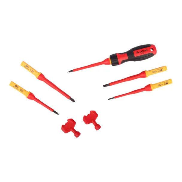 8-Piece VDE Insulated Screwdriver Set with Storage Box
