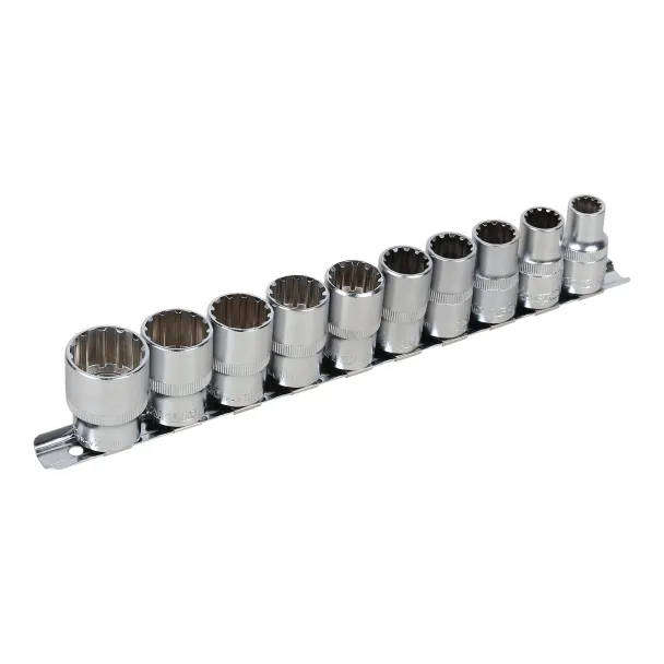 10-Piece 1/2" Drive Spline Socket Set