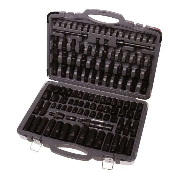 1/2 Inch & 3/8 Inch Drive 119-Piece Impact Socket Set
