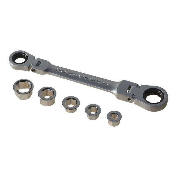 6-Piece Universal Socket Set with Reversible Ratchet