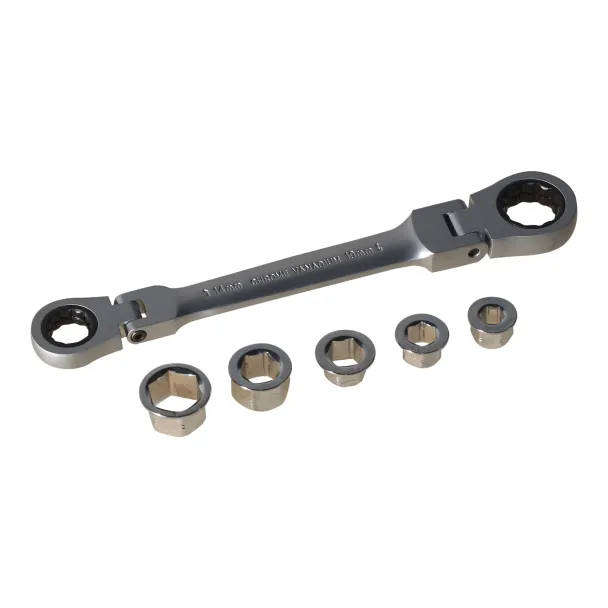 6-Piece Universal Socket Set with Reversible Ratchet