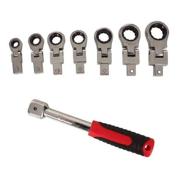 8-Piece Flexible Ratchet Head Wrench Set