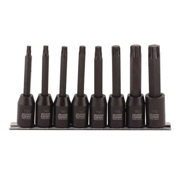 8-Piece 1/2" IN Torx Bit Set