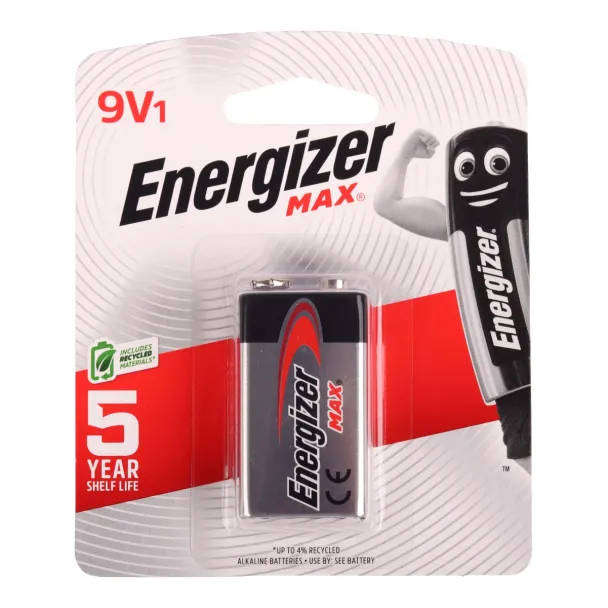 Max 9V Alkaline Battery  1 Pack