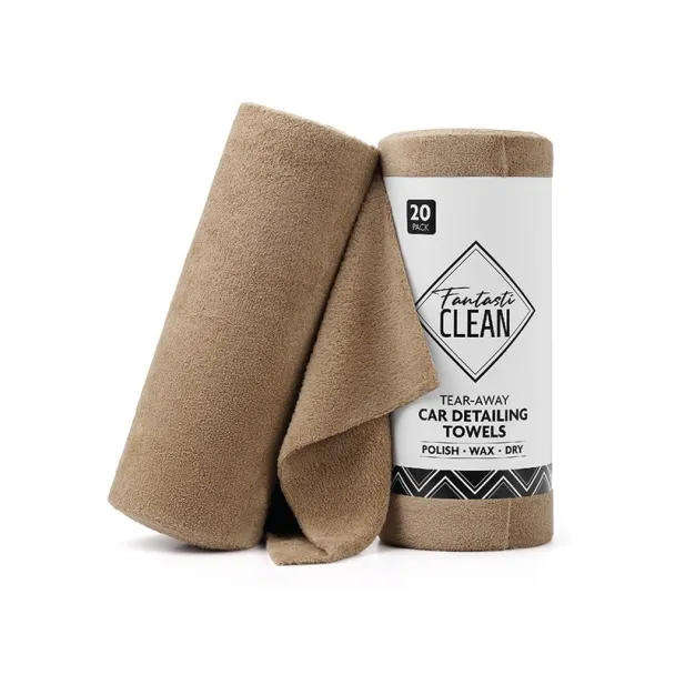 Tear-Away Detailing Towels  20 Pack, Tan Microfiber