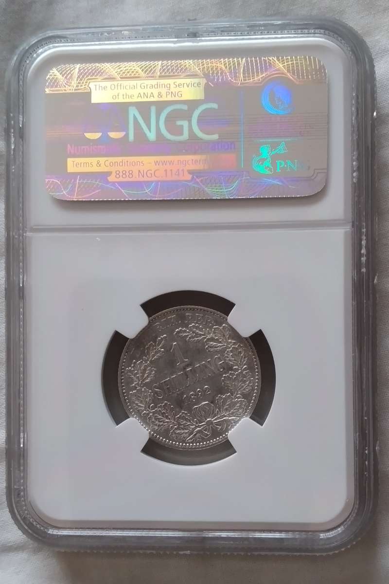 1892 One Shilling AU53