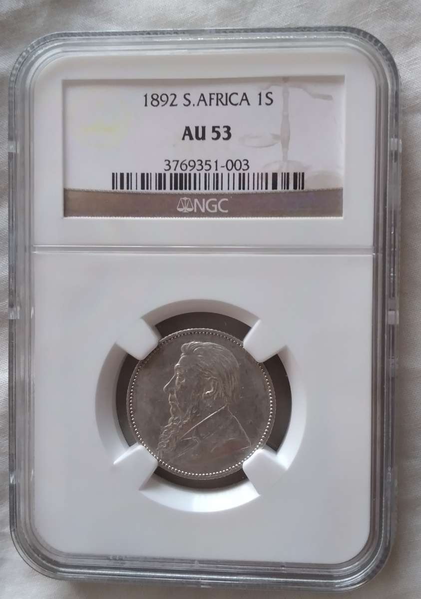 1892 One Shilling AU53