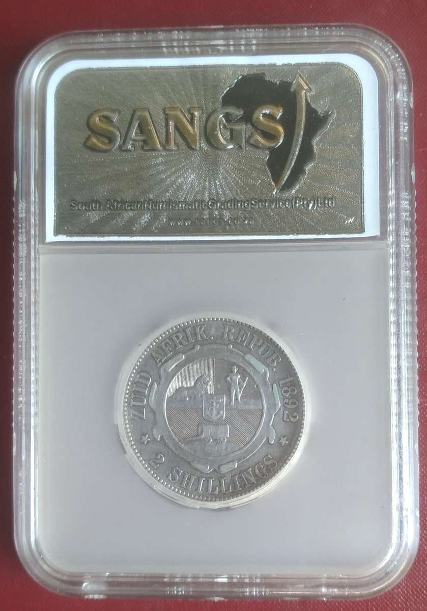 1892 ZAR 2 Shillings VF 20