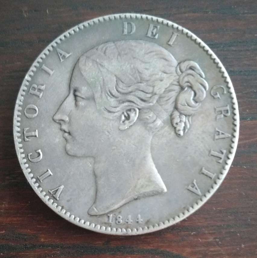 1844 Great Britain Silver Crown - Scarce