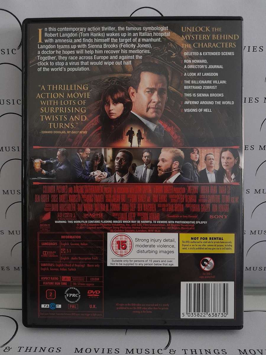 Da Vinci Code Decoded documentary (NEW) & The Da Vinci Code - Angels and Demons - Inferno (3xMovies)