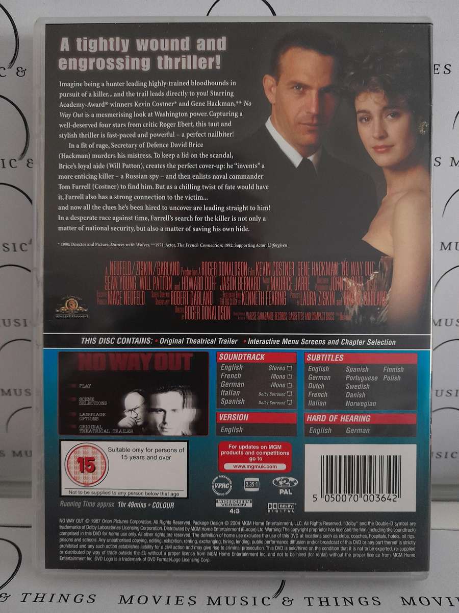 No Way Out - Kevin Costner & Gene Hackman (DVD)