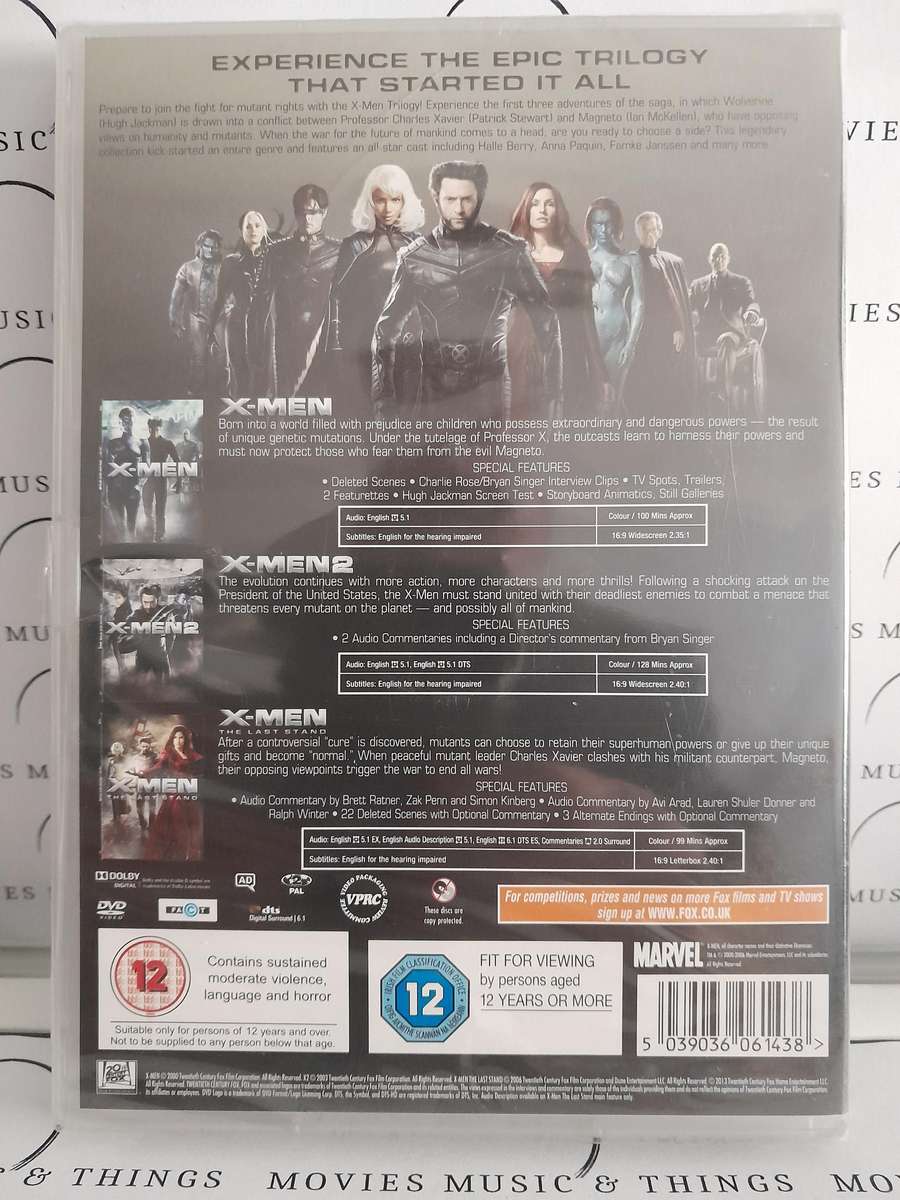X-Men Trilogy (3xDVD) New