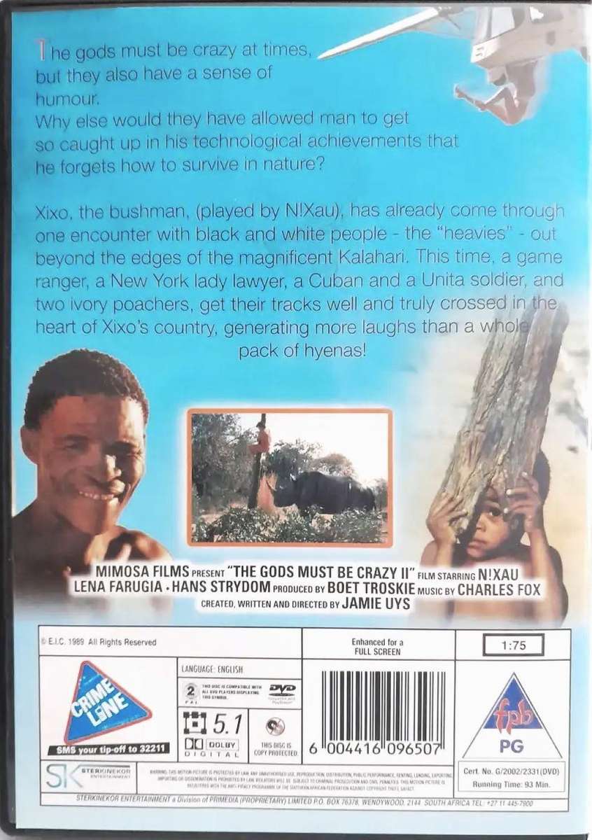 The Gods must be Crazy I & II -  Nixau, Marius Weyers,  Hans Strydom, by Jamie Uys (2xDVDs)