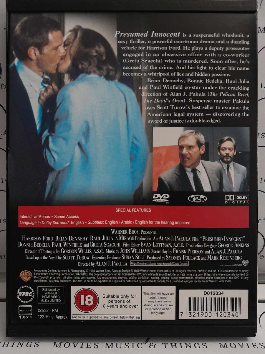 Presumed Innocent - Harrison Ford (DVD)