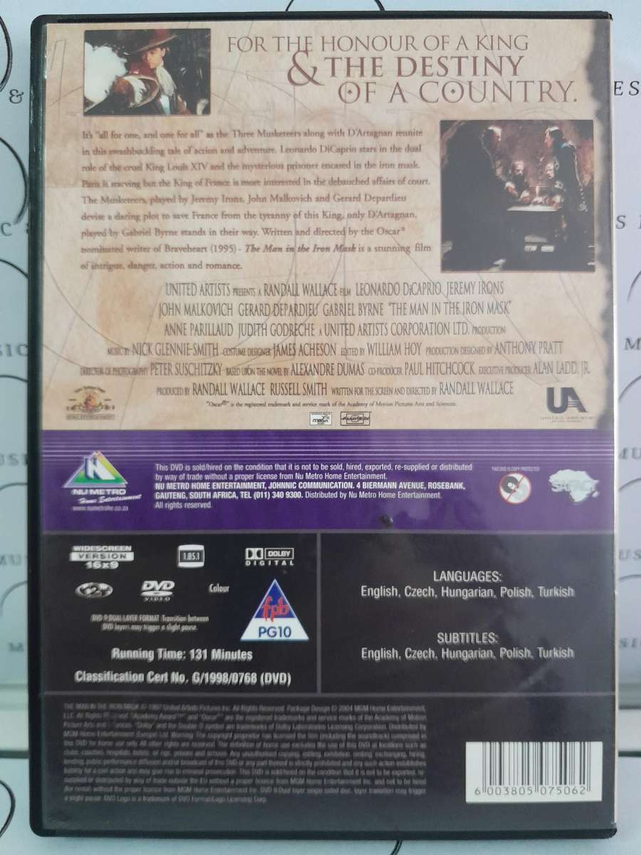 The Man in the Iron Mask - Leonardo Dicaprio (DVD)