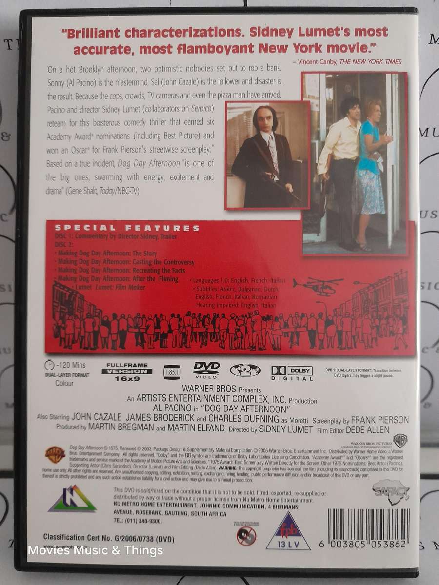 Dog Day Afternoon - Al Pacino (2 disc DVD)