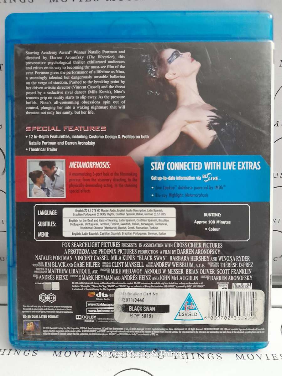 Black Swan - Natalie Portman (Blu-ray Disc)
