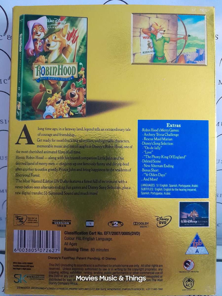 Robin Hood - Most wanted edition - Disney Gold Collection (DVD)
