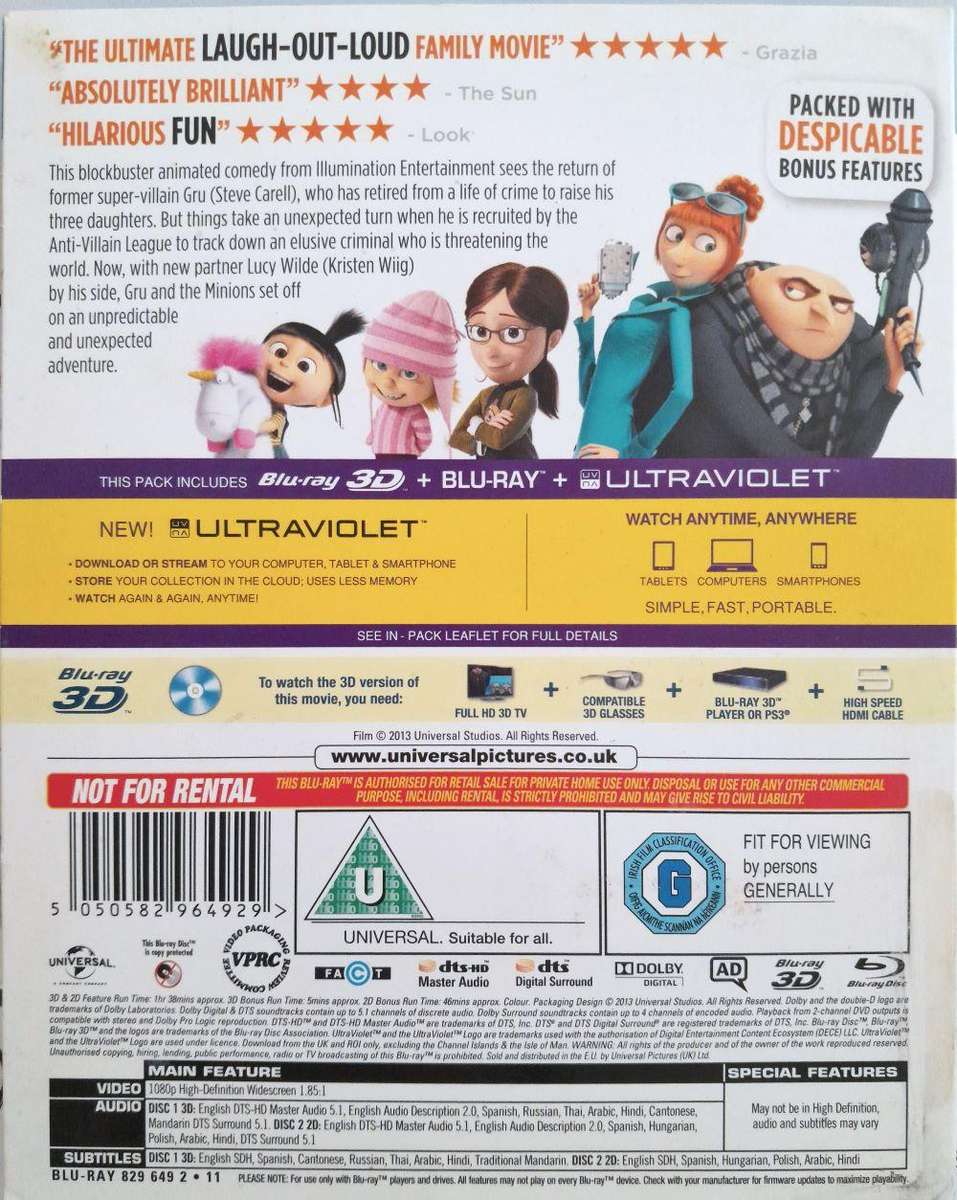 Despicable Me2 -(Blu-ray 3D + Blu-ray Disc)