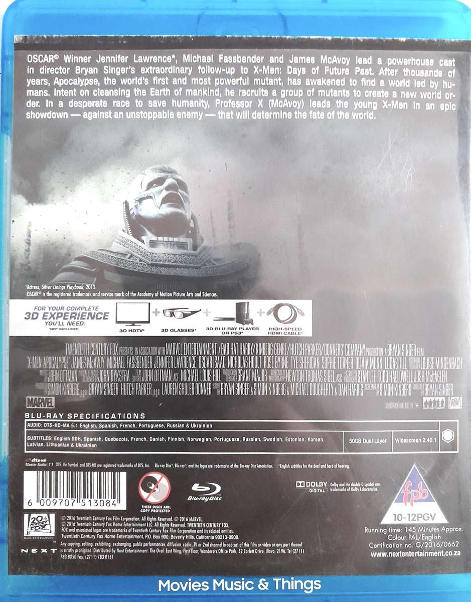 X-Men Apocalypse (Blu-ray 3D)