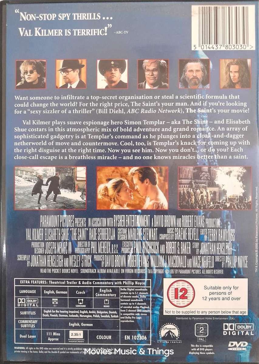 The Saint - Val Kilmer & Elisabeth Sue (DVD)