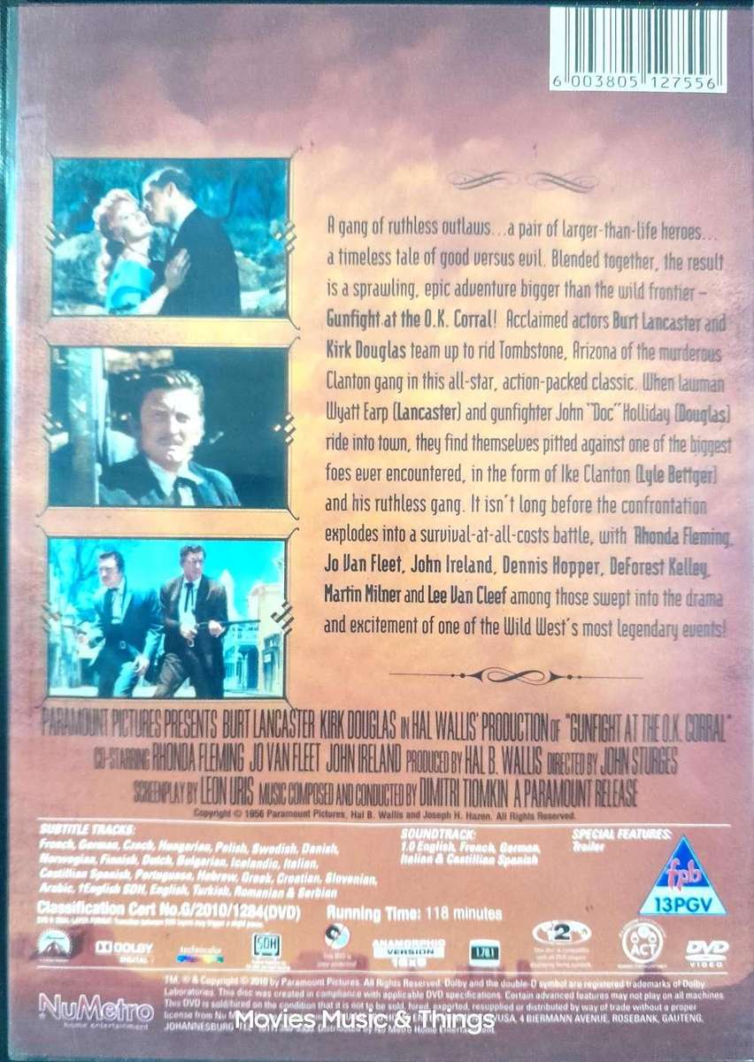 Gunfight at the O.K. Corral - Burt Lancaster & Kirk Douglas (DVD)