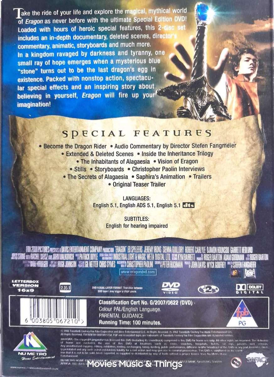 Eragon - 2 Disc Special Edition - Jeremy Irons (DVD)