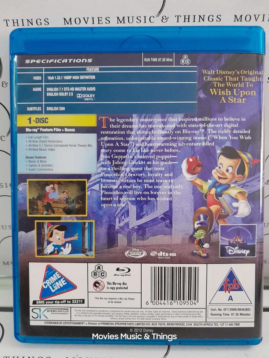 Pinocchio - Walt Disney (Blu-ray Disc)